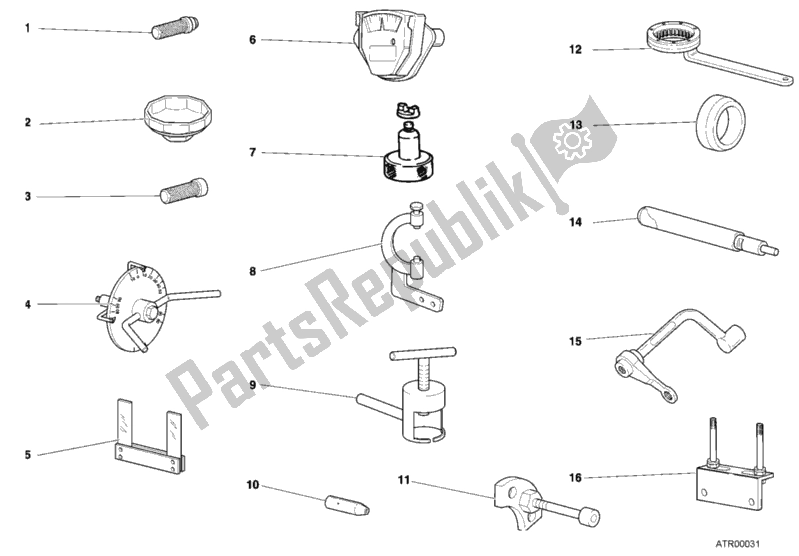 All parts for the Workshop Service Tools, Engine of the Ducati Superbike 998 R 2002